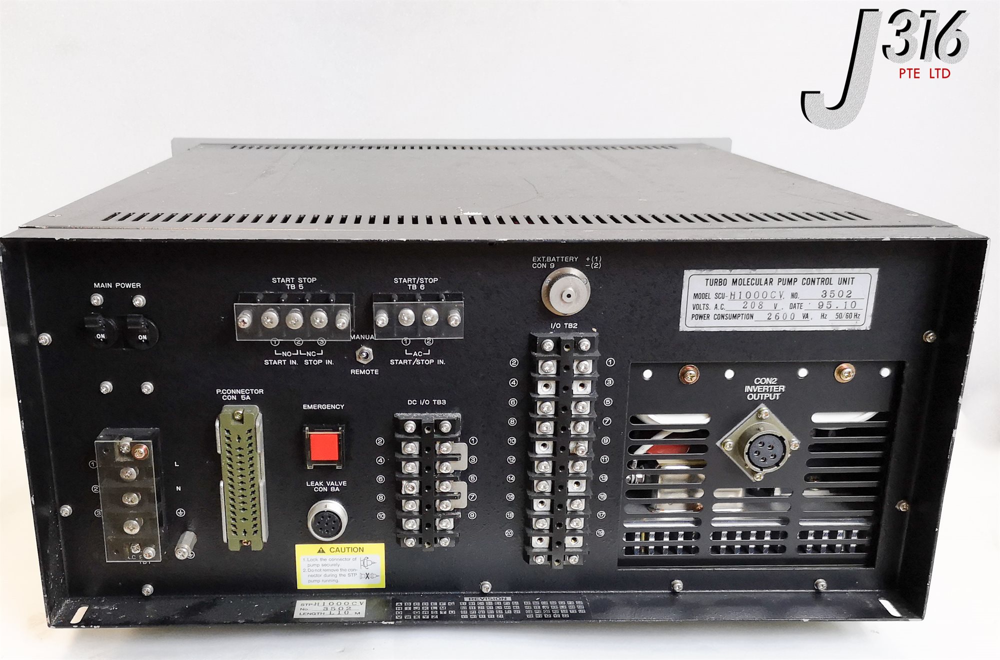 【n】 14366 SEIKO SEIKI TURBOMOLECULAR PUMP CONTROL UNIT, STP-H1000CV